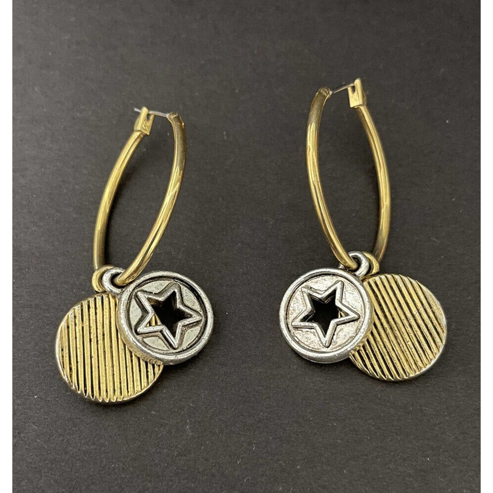 *2 for $20* Vintage OLCI Earrings Hook Gold Tone Vintage